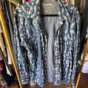 Wrangler Retro Aztec Print Western Shirt